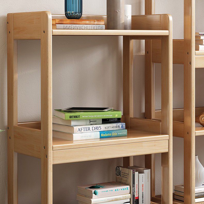 Scandinavian Style Bookshelf Open Back Standard Wooden Bookcase