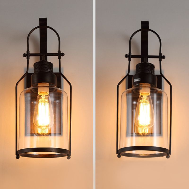 Accesorio de iluminación de pared sombreada cafetera de vidrio de estilo industrial Luz de pared