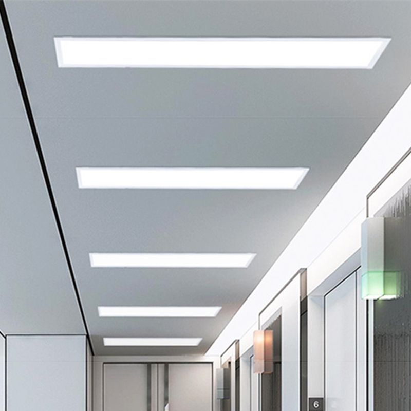 Rettangolo Forma LED Lampada Moderna Iron 1 Light Flush Mount per Office Mall