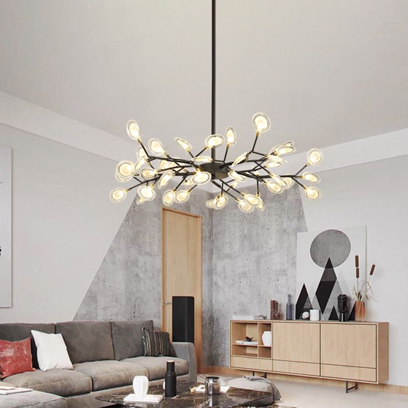 Multi-Light Firefly Decke Anhänger modernistischer Metallkronleuchter für Wohnzimmer