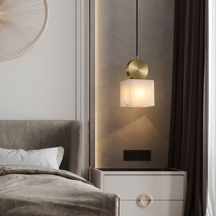 Stein schattierte hängende Leuchte zeitgenössischer Stil weißer Anhänger Beleuchtung