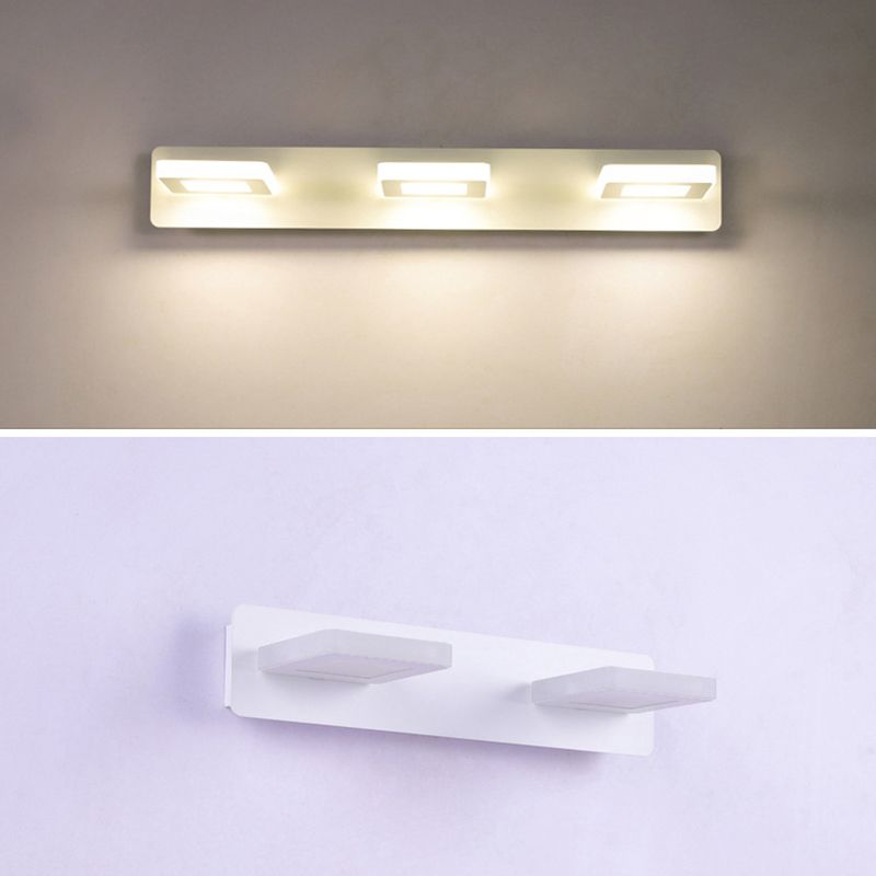Geometric Wall Mounted Light Fixture Simplicity Style Acrylic LED White Wall Mount Lighting