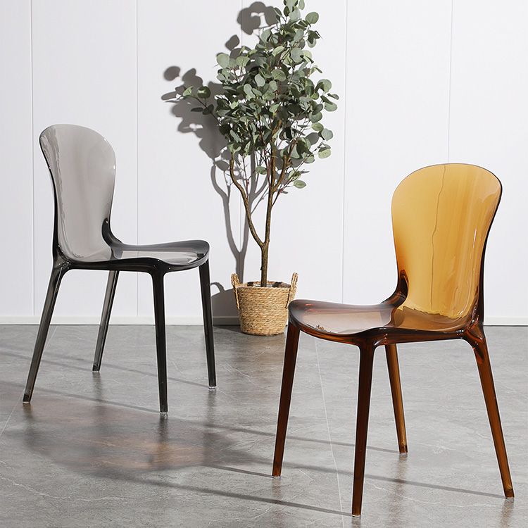 Contemporary Kitchen Dining Side Chair Plastic Parsons Chairs