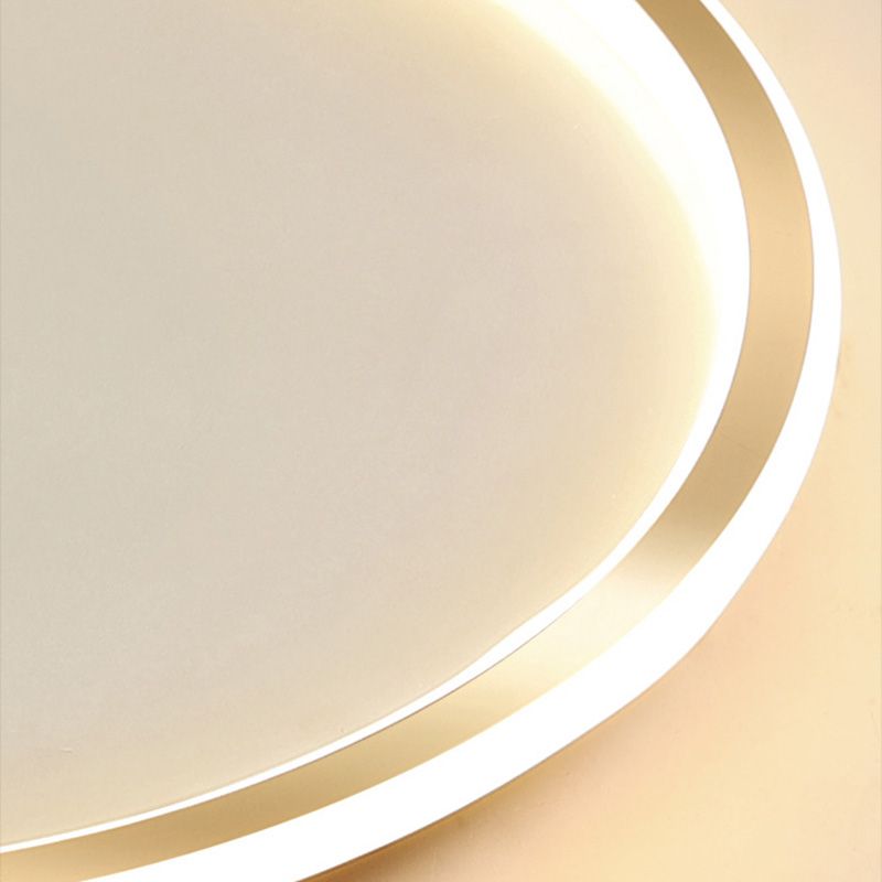 Modern Circolare Flush Light Metal e Acrylic Gold Led Surface Mount Massimale Luci per Living Room