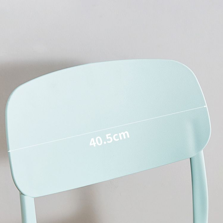 Glam Style Plastic Side Chair Matte Finish Open Back Home Use Dining Chair