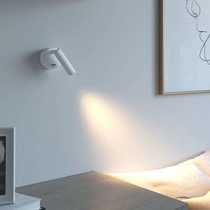 Armed Wall Sconce Light Modern Metal Wall Light with Acrylic Shade for Bedroom