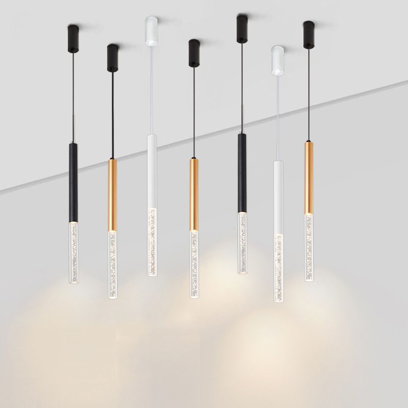 Blasenrohr -Federung Licht moderne Acrylschlafzimmer LED Hängende Leuchte