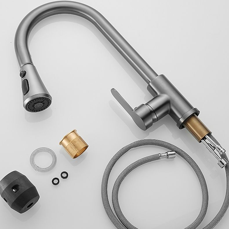 Modern Pull down Kitchen Faucet Sprayer with Handle and Supply Lines Bar Faucet