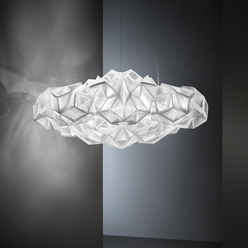 Gold/Clear Geometric Chandelier Light Fixture Modernism Acrylic 4 Lights Pendant Light Fixture