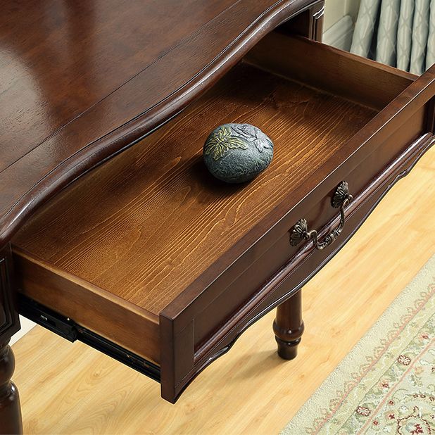 Traditional Rubberwood Bedroom Storage Box 3 Drawer Vanity Tables