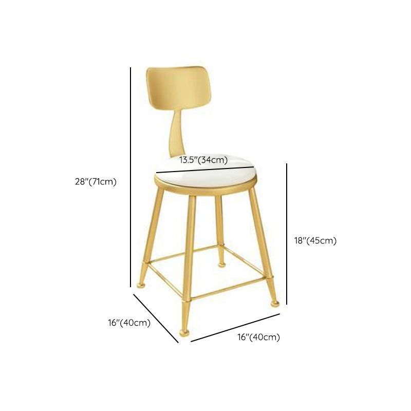 Glam Armless Kitchen Dining Side Chair Open Back Dining Side Chair