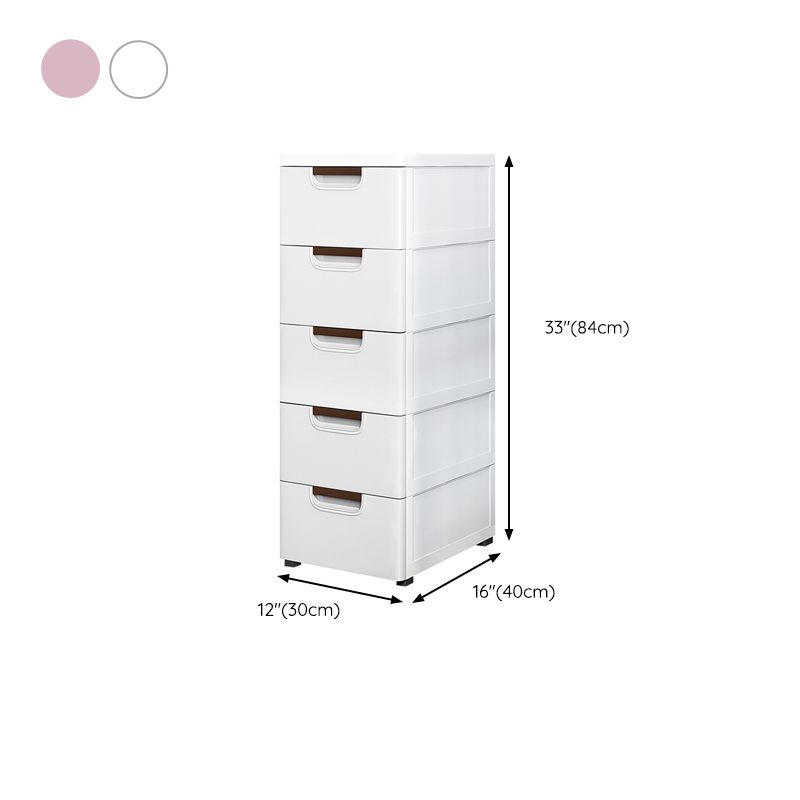 Contemporary Kids Dressers Plastic Vertical Nursery Dresser with Drawers for Home
