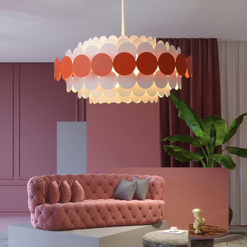 Lampadario in stile nordico semplice luce sospesa con ombra acrilica per camera da letto