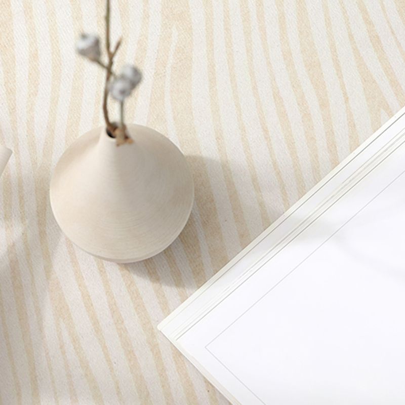 Apricot Line Rug Polyester Casual Rug Non-Slip Backing Rug for Drawing Room