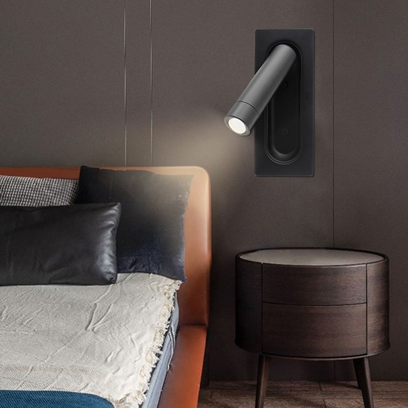 7 "H MODERNO Montaje de montaje LED LEAK DEL SITBILLO OBJUNTO DESEJO Cilíndrica Lámpara de lectura de la noche