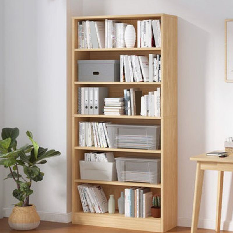 Modern Style Closed Back Standard Bookshelf Engineered Wood Bookcase for Bedroom