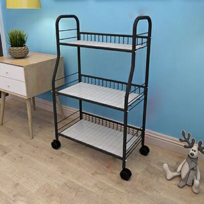 Contemporary Open Back Bookcase Metal Standard Bookshelf with Shelves