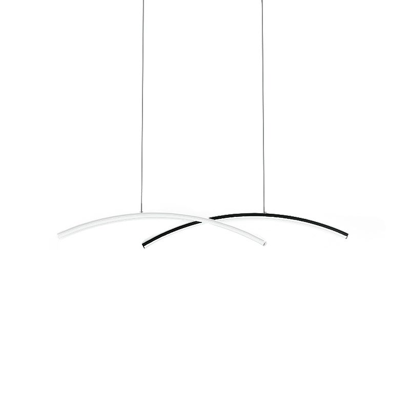 Caratteristica nordica semplice stile moderno a led lampadario isola lampadario per soggiorno sala da pranzo