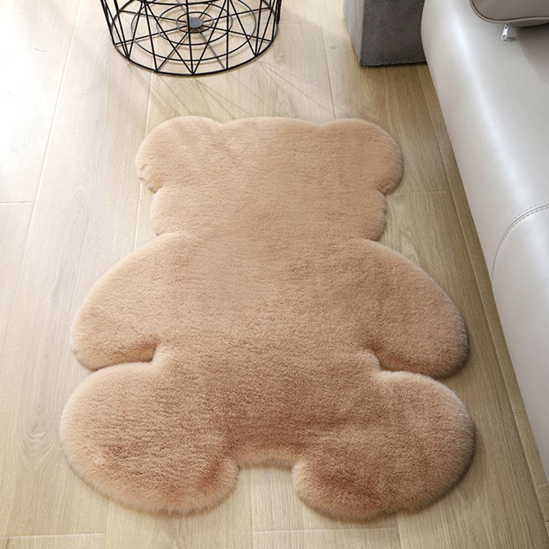 Lovely Bear shaped Rug Funky Solid Shag Carpet Polypropylene Washable Carpet for Home Decoration