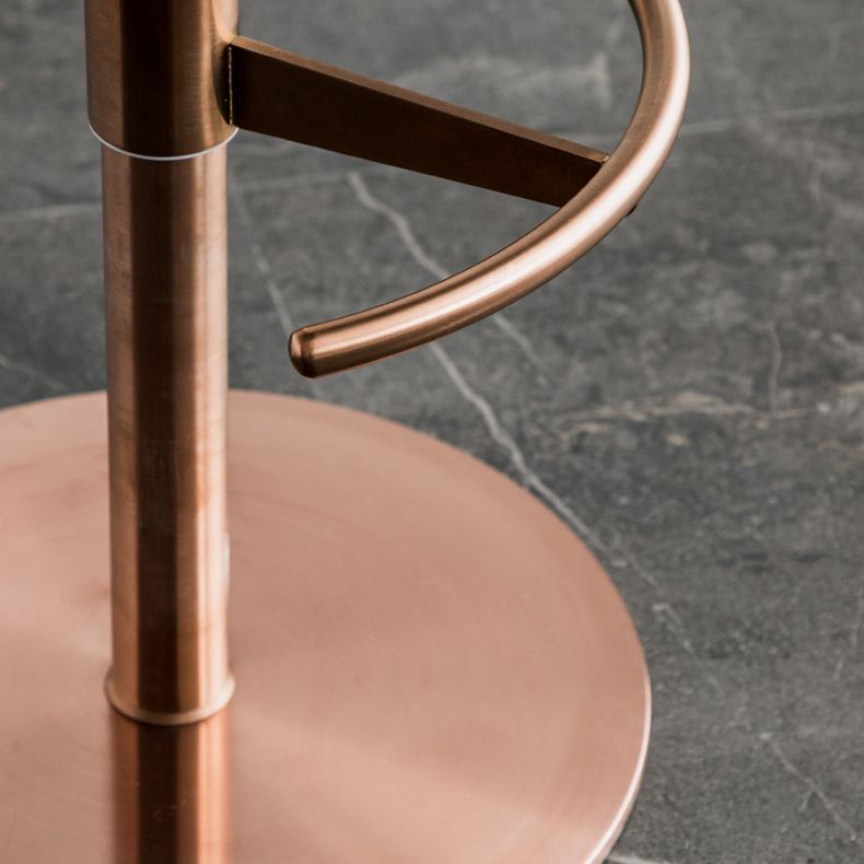 Glam Style Faux Leather Barstool Liftable Counter Bar Stool for Kitchen