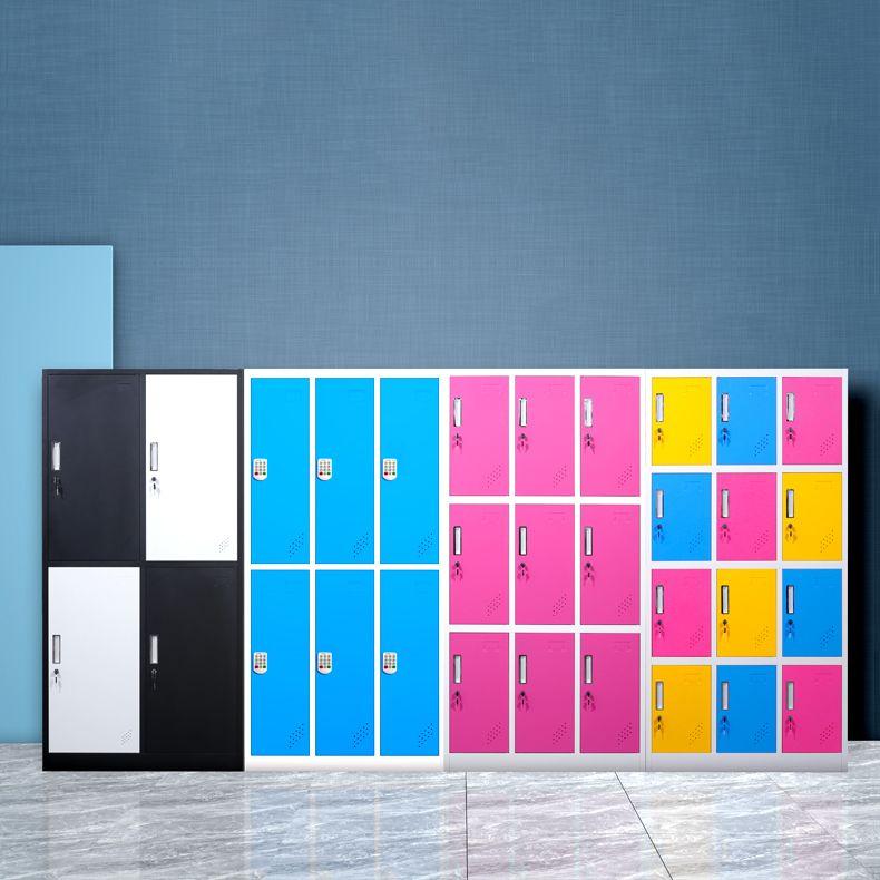 Metal Non-Hanging Armoire with Hinged Doors Modern Storage Cabinet for Bathroom