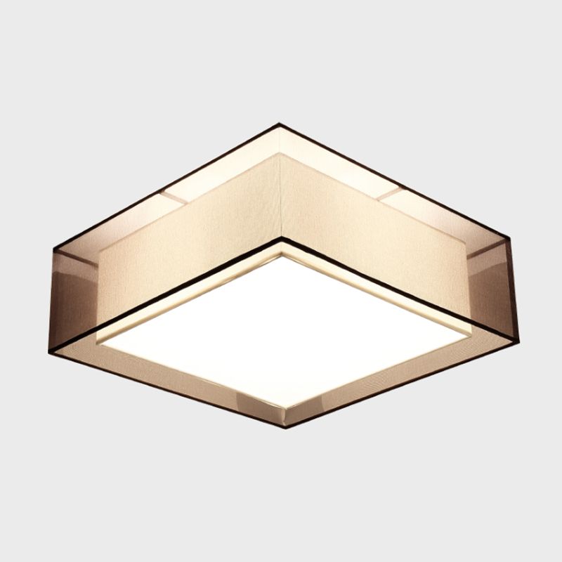 Plafonnier carré/rond en tissu de Style chinois, plafonnier pour salon