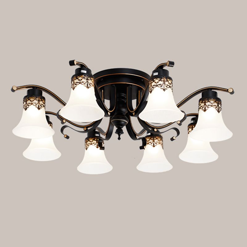 Eenvoudige inbouwplafondlamp Moderne plafondlamp met glazen kap voor woonkamer