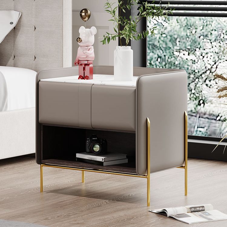 Solid Wood Storage Night Table 1 Drawer Modern Bed Nightstand