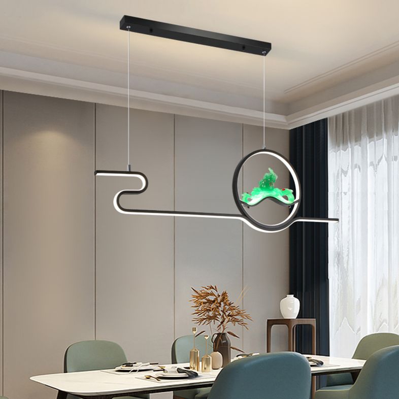 Estilo contemporáneo Luces de isla lineal Luces de metal 2 Lighting Lighting Lighting Accesorios