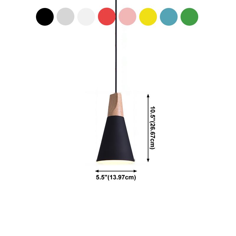 Macaroon Modern Hanging Lamps Aluminum Shade Pendant Lighting Fixtures