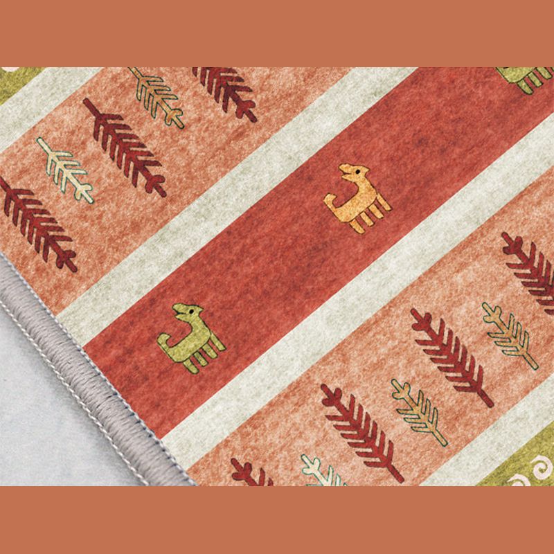 Traditional Home Decoration Area Rug Ethnic Print Carpet Polyester Pet Friendly Indoor Carpet