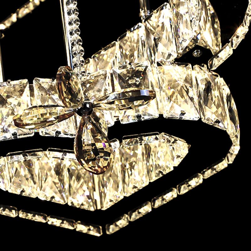 Corazón contemporáneo Flush Lighting Crystal 2 Luz de techo de luz de luz