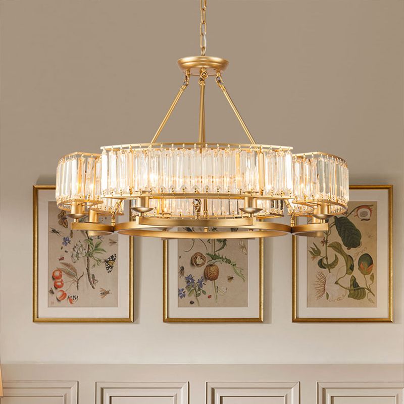 Moderne lusvormige kroonluchter kristal prisma hanger verlichtingsarmatuur voor woonkamer