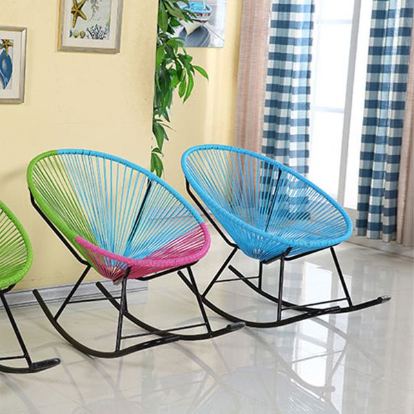 Simple Style Leisure Home Rocking Chair Iron Base Lounge Lazy Chair