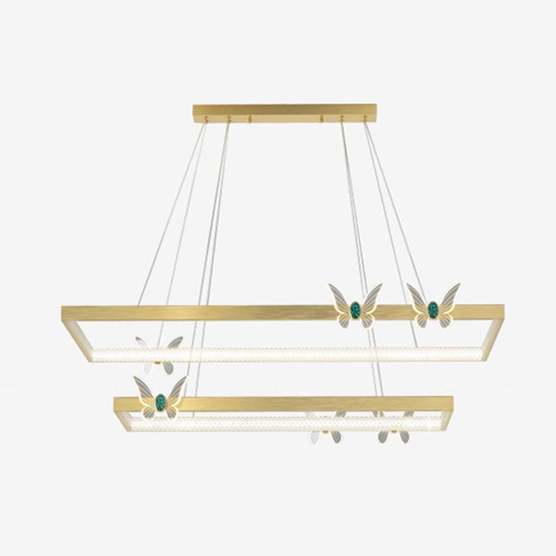 Kit de lámpara de colgante de metal ligero de techo orbicular moderno