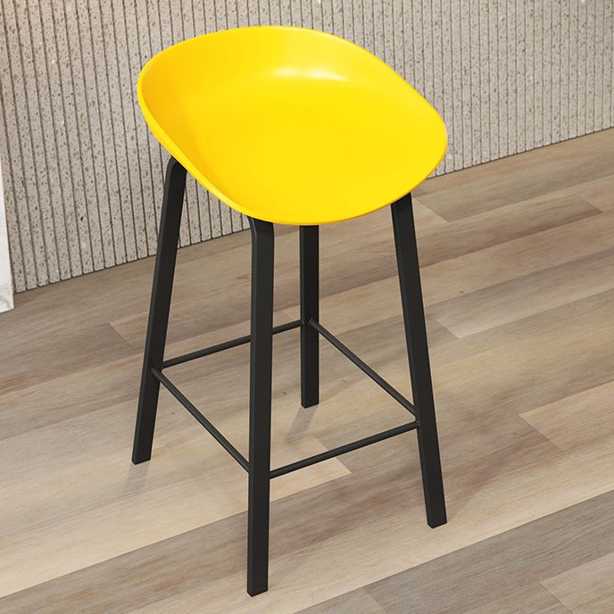 Modern Plastic Bar and Counter Stool Footrest Bucket Stool for Coffee Shop