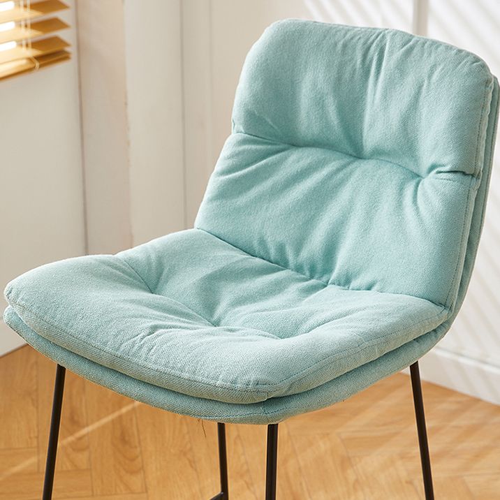 Scandinavian Coffee Shop Footrest Stool Matte Finish PU Leather Barstool