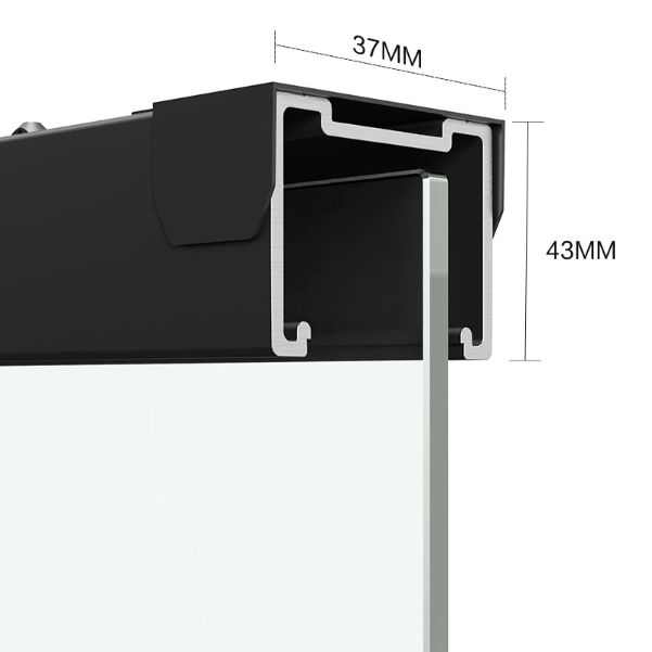 Semi Frameless Shower Door Tempered Double Sliding Shower Doors