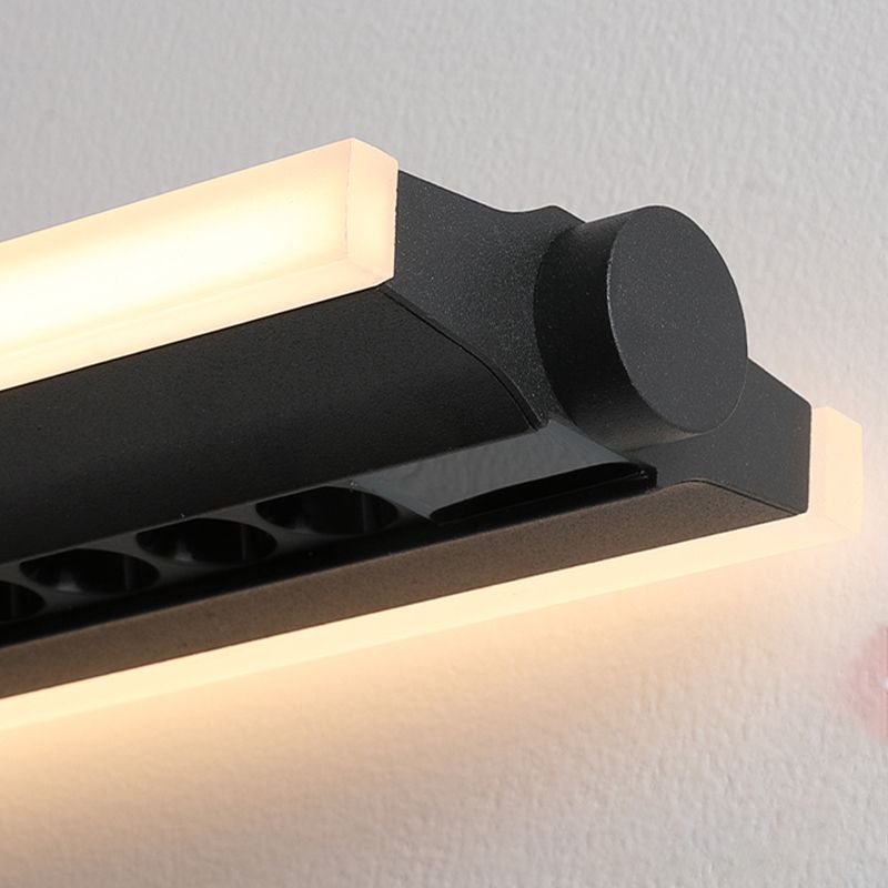 Modern LED Hanging Light Linear Metal Island Light Fixture for Dining Room