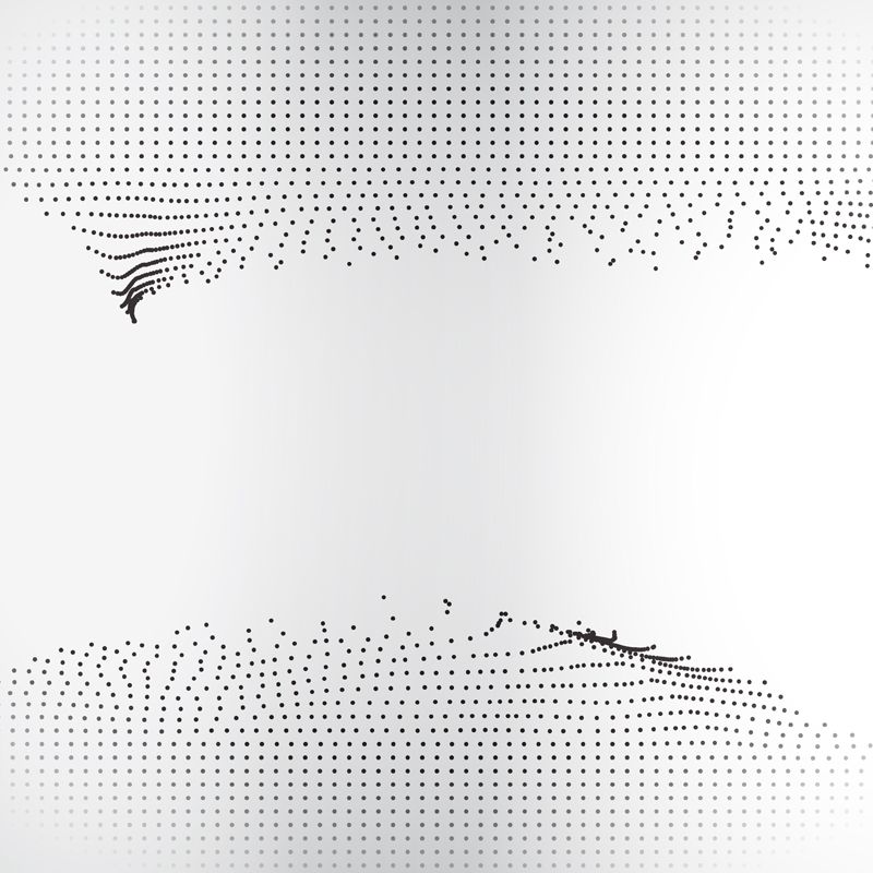 Black-White Dot Art Mural Stain Resistant Minimalist Bedroom Wall Decor, Custom Print