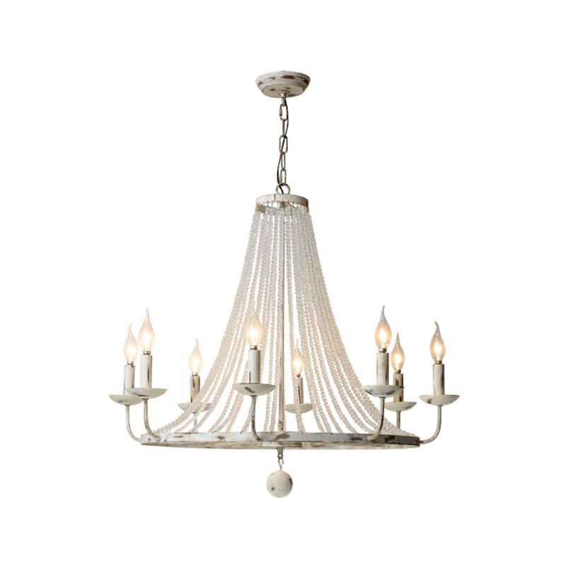 Candelabra Antique Candelabra Lighting Metal Pendant Light avec décoration de perles de cristal