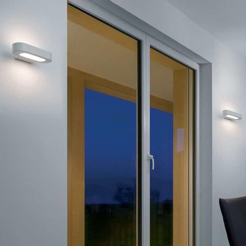 Modern Simple Aluminum Vanity Light Ellipse Shape Vanity Lamp for Shower Room