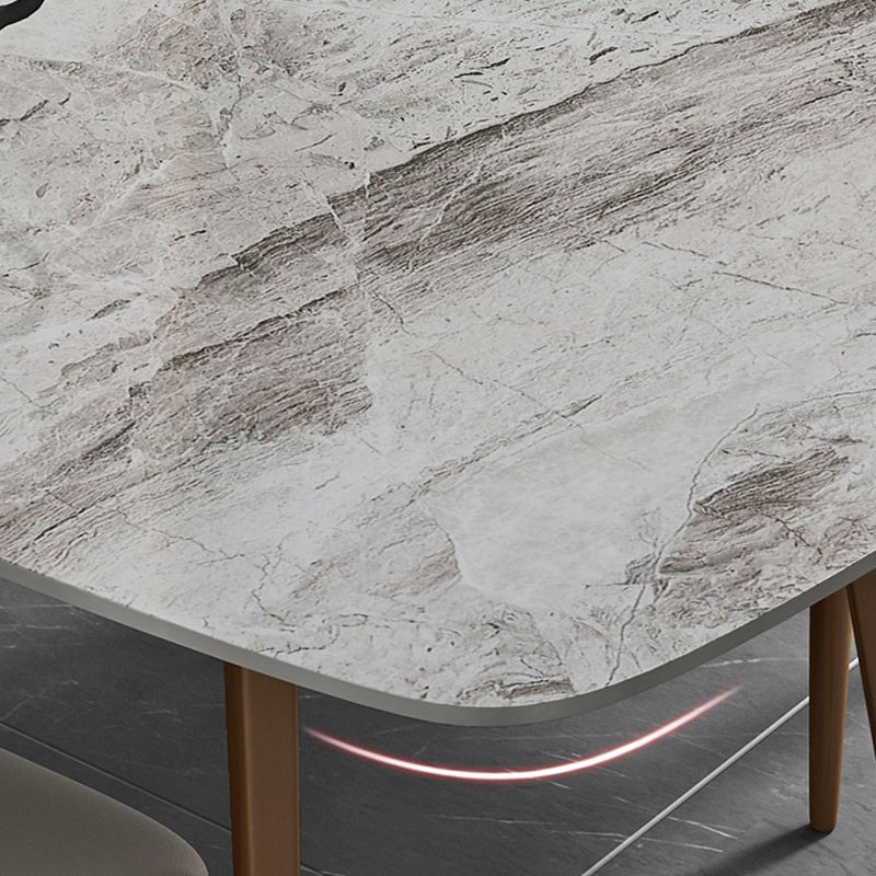 Glam 1/2/5/7 Pieces Dinette Set with Sintered Stone Top Rectangle Dining Table Set