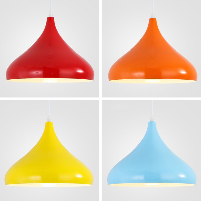 Macaron Matel hängend hängendes Licht, nordischer Tränenschatten 1-Licht-Anhängerbeleuchtung