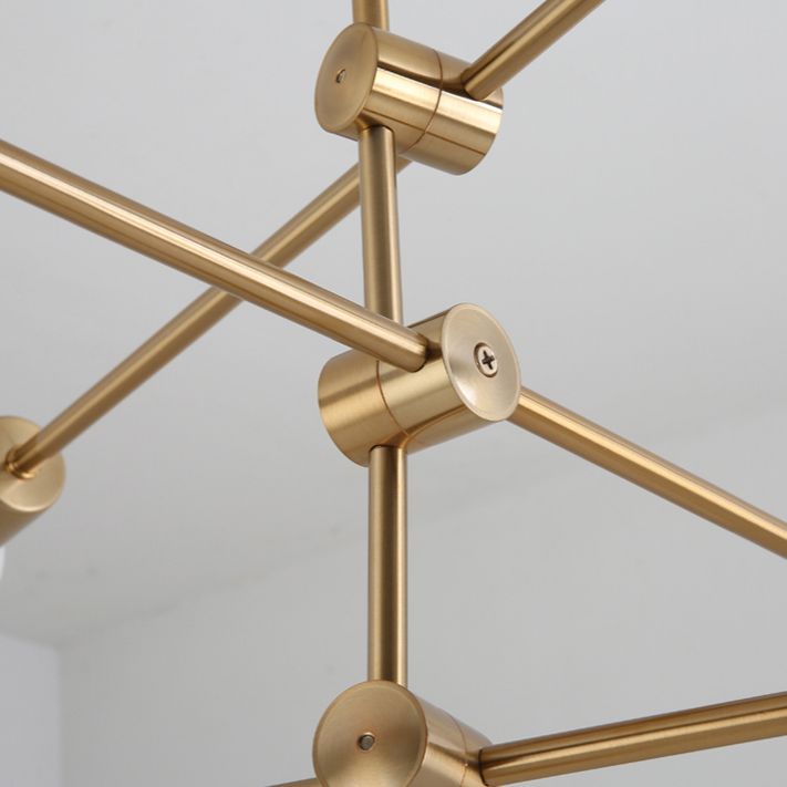 Postmoderne stijl kroonluchter verlichtingsarmatuur blootgesteld lamp metaal hanger licht