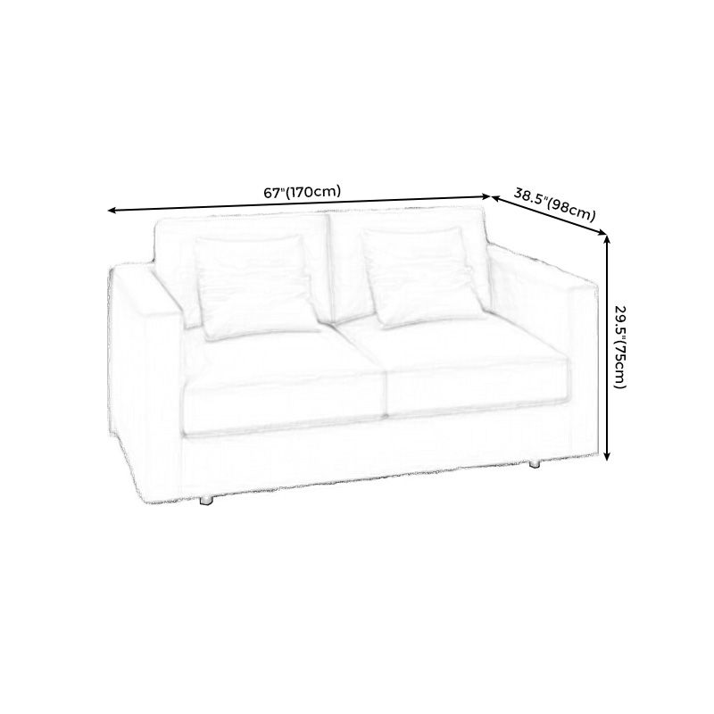 Rechthoekige bank met kussenachter en veren/spons/latex kussen gevuld met dennenframe