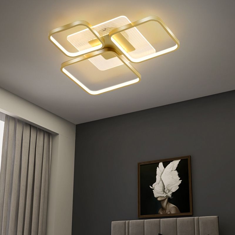 Square Flush Mount Light Flush Mount Led Lights Modern Flush Mount Light Fixtures for Living Room
