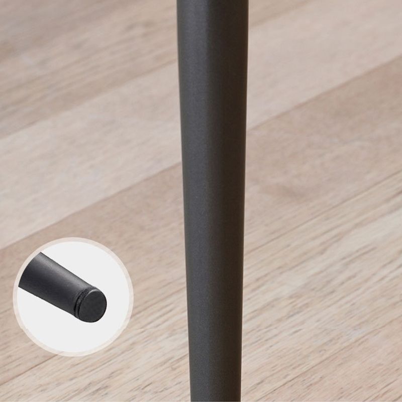 Contemporary Faux Leather Dining Chairs Arm Side Chairs with Metal Legs for Kitchen