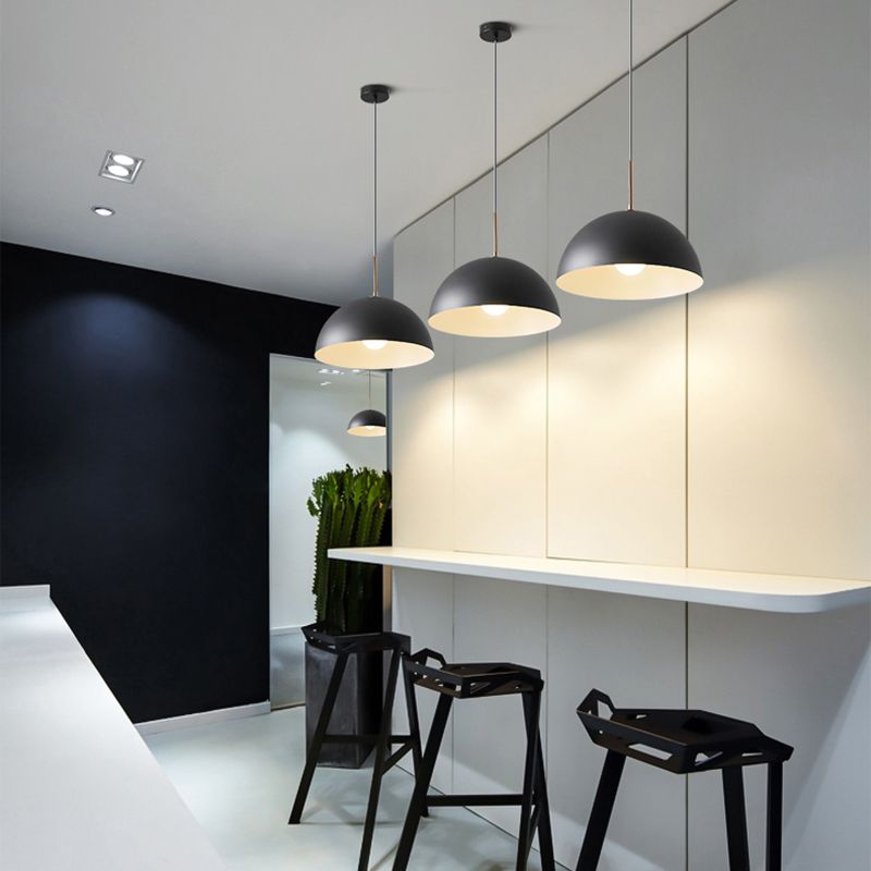 1 Light Metal Pendant Modern Simple Style Ceiling Hanging Light Fixture for Living Room