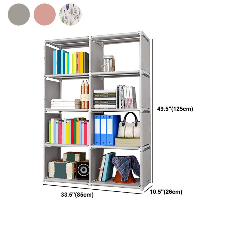Modern Style Plastic Bookshelf Open Back Bookcase for Living Room